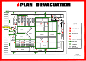 signalisation plan 300x214 - LE PLAN D'ÉVACUATION