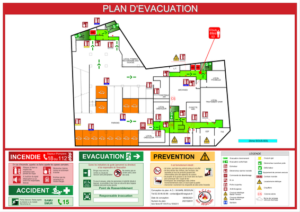 signalétique plan d’évacuation