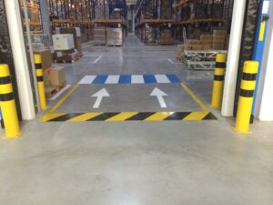 marquage au sol des circulations et zones de sécurité