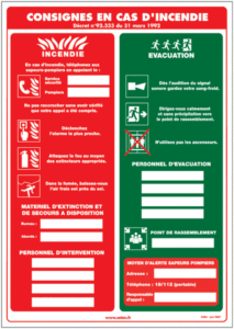 mise en place de la signalétique incendie obligatoire